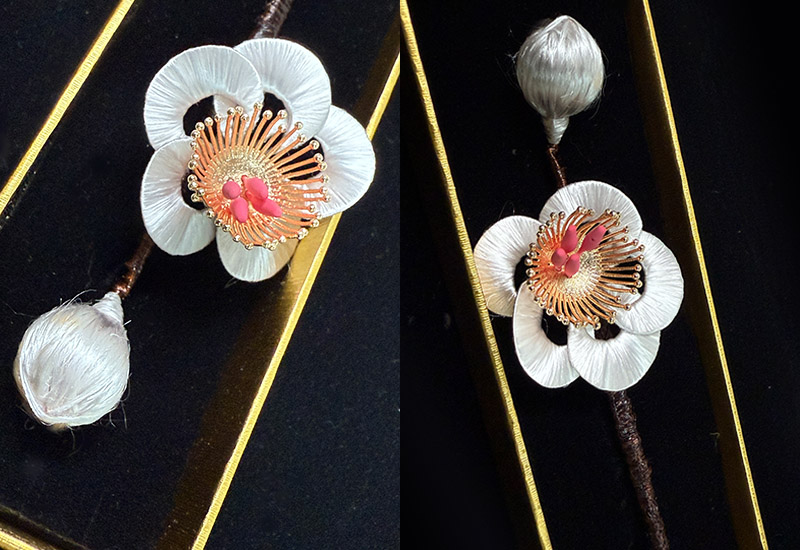 翼藝纏花福飾 -暗香影疏(雙花胸針)